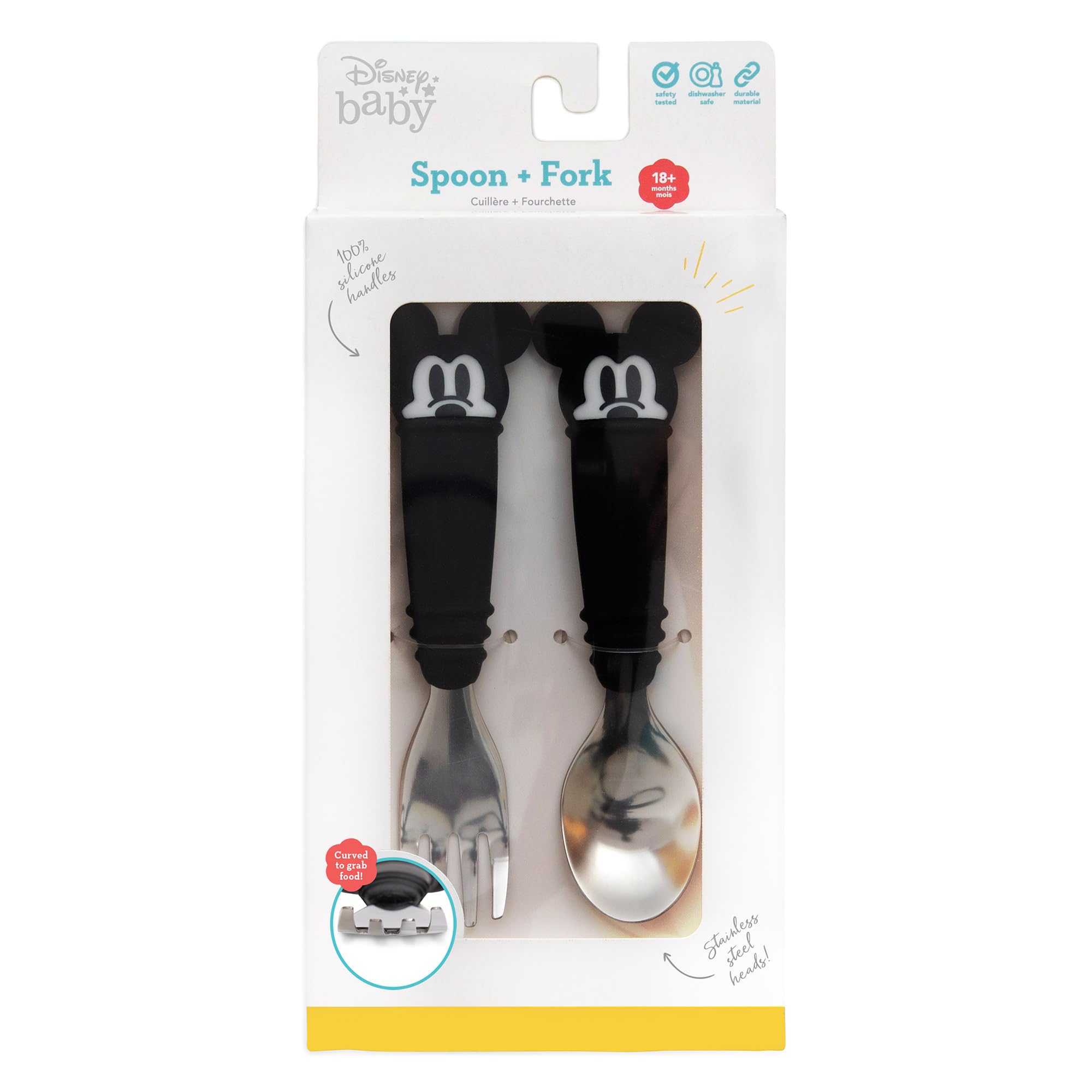 Foto 3 pulgar | Cubiertos de Entrenamiento Bumkins Disney de Silicona y Acero Inoxidable para Niños - Venta Internacional
