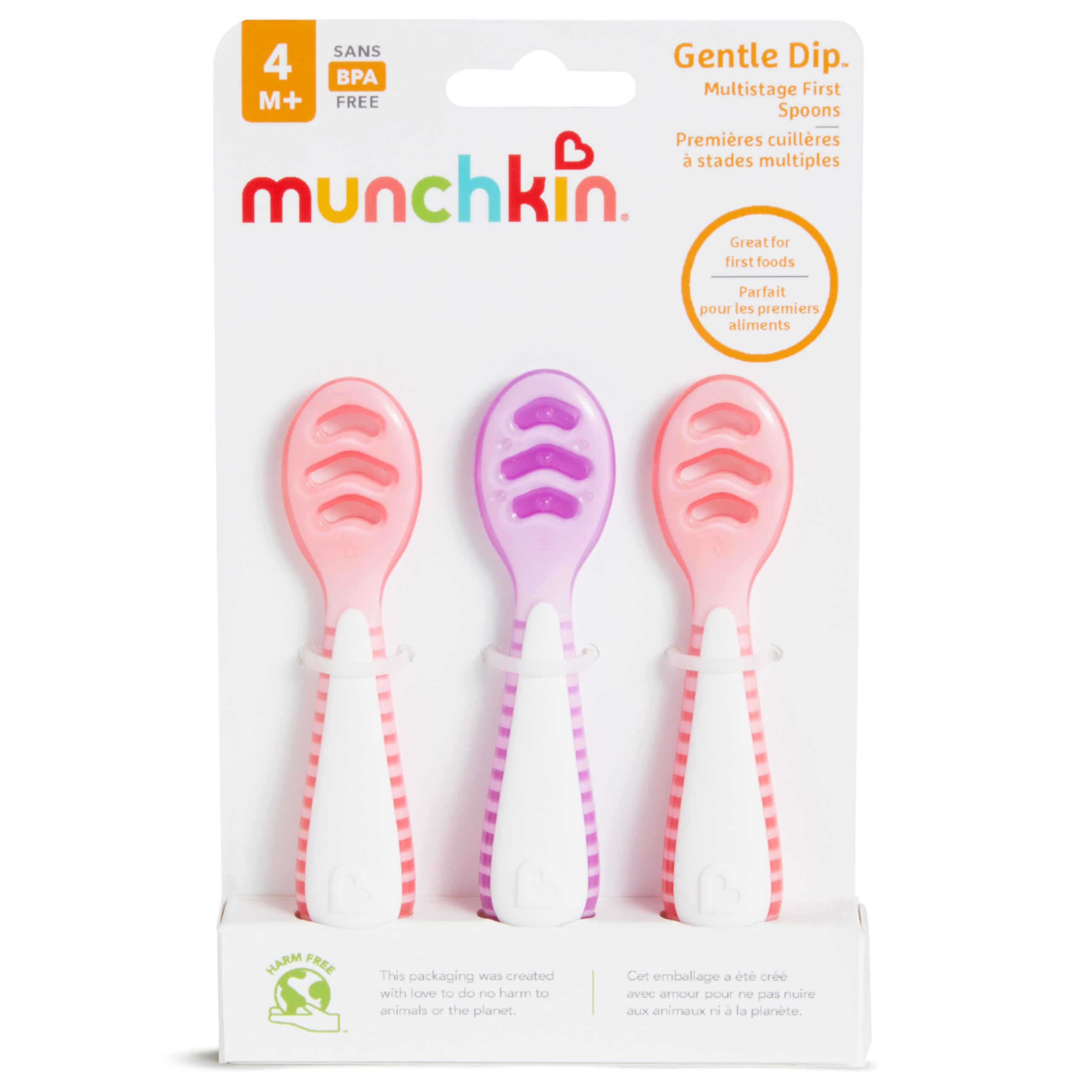 Foto 6 | Cucharas Para Bebés Munchkin Gentle Dip Para Autoalimentación, Paquete De 3 - Venta Internacional.