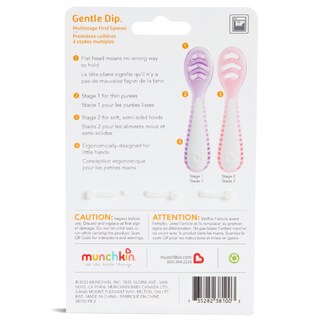Foto 7 | Cucharas Para Bebés Munchkin Gentle Dip Para Autoalimentación, Paquete De 3 - Venta Internacional.