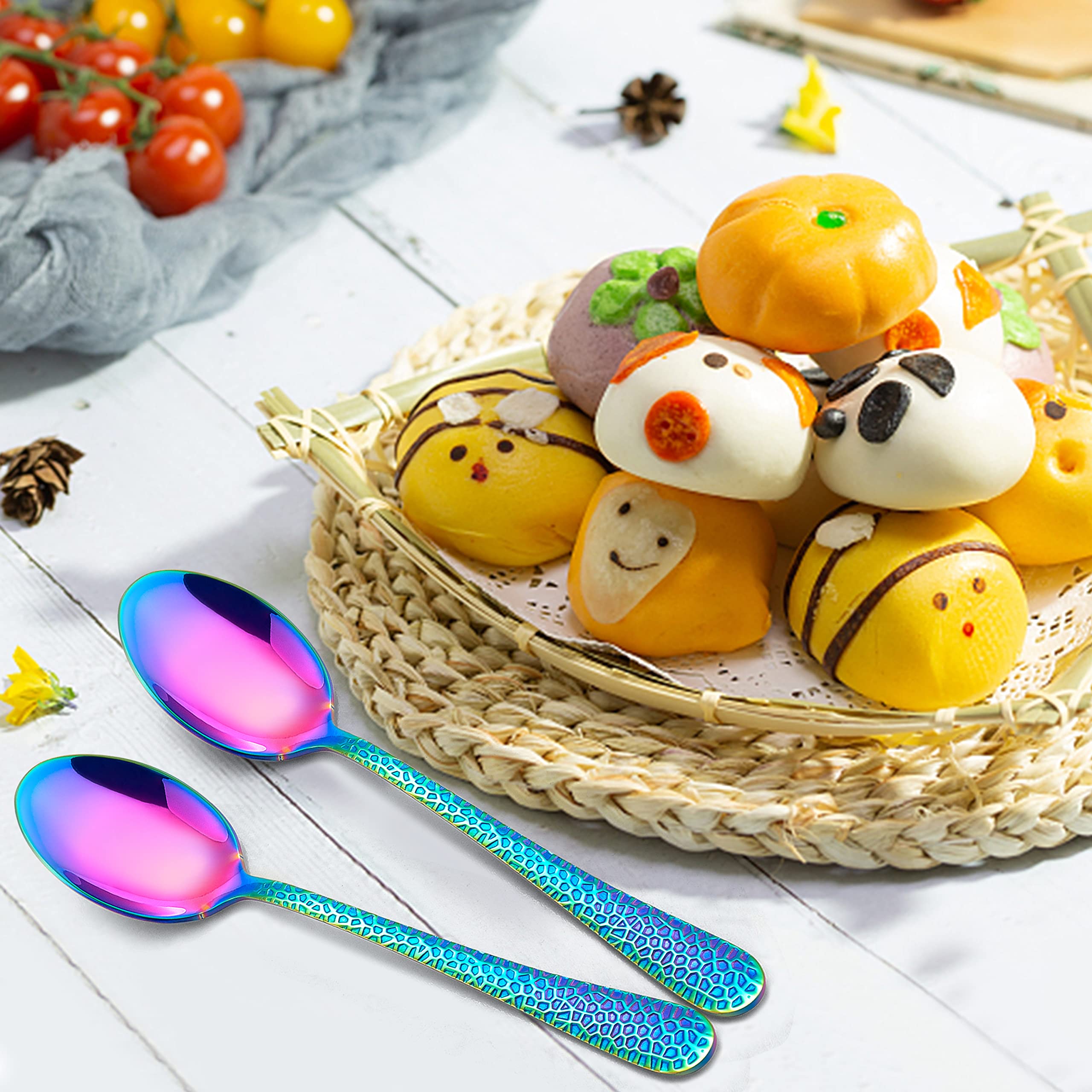 Foto 6 pulgar | Juego De Cubiertos Lianyu Rainbow De Acero Inoxidable Para Niños, 9 Piezas - Venta Internacional.