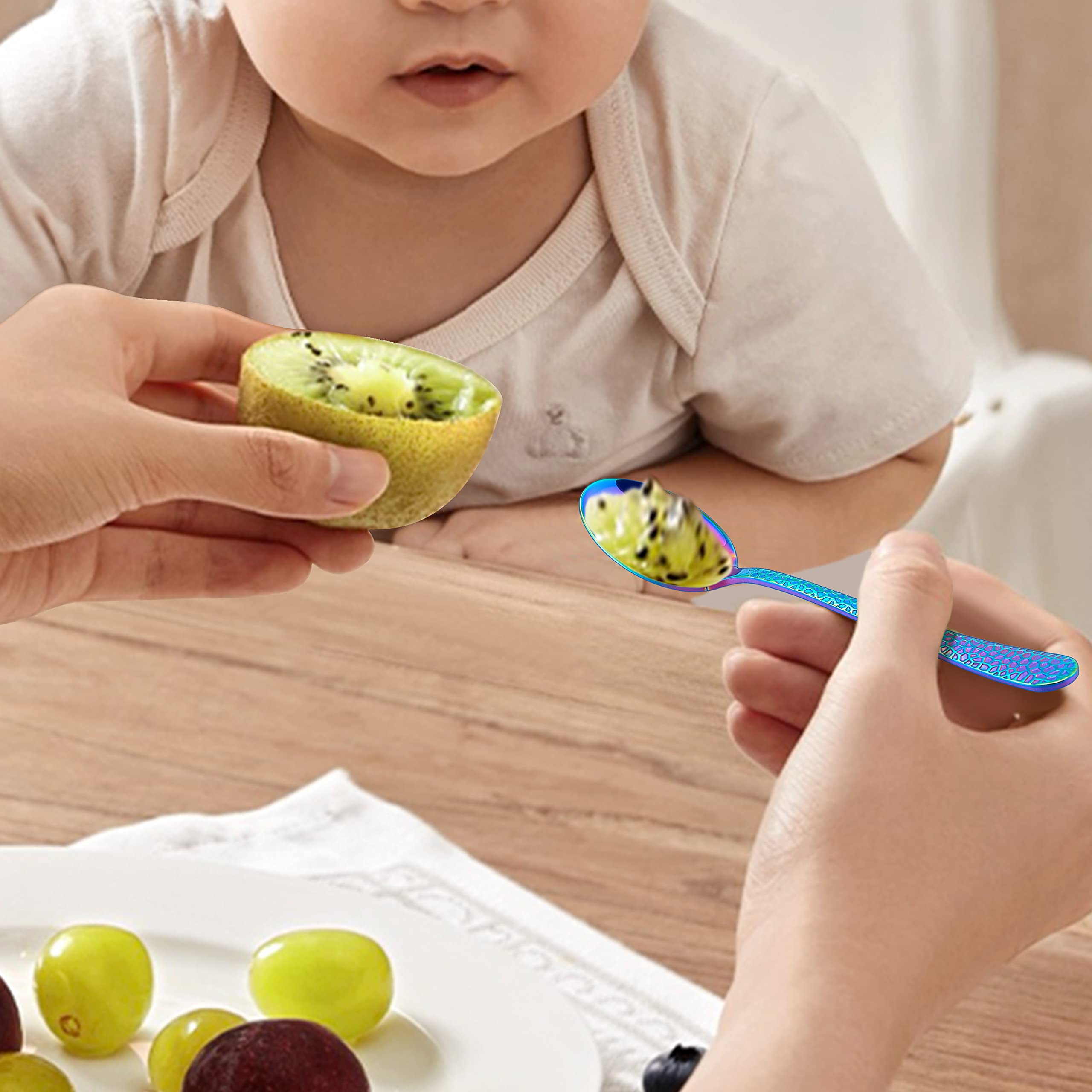 Foto 7 pulgar | Juego De Cubiertos Lianyu Rainbow De Acero Inoxidable Para Niños, 9 Piezas - Venta Internacional.