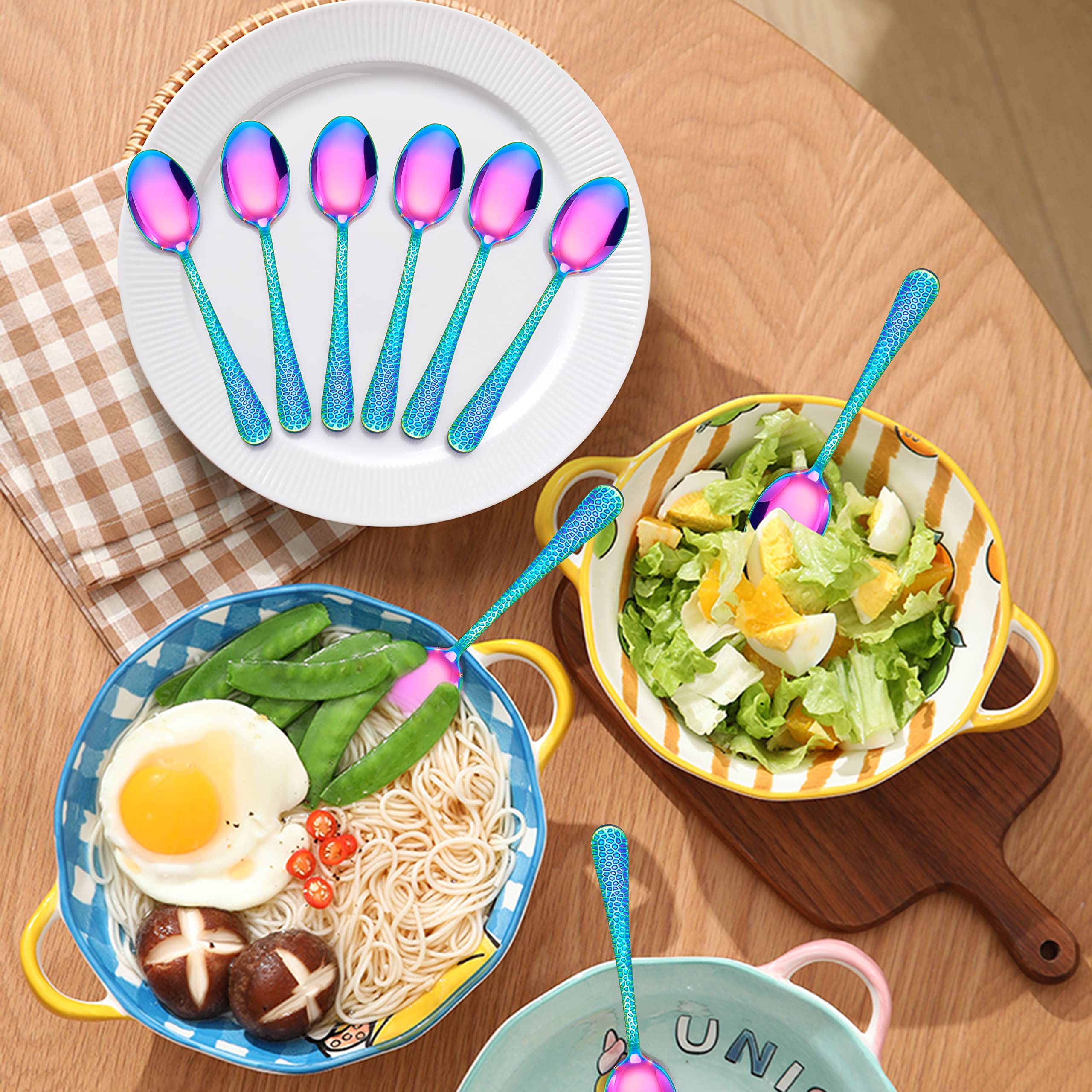 Foto 8 pulgar | Juego De Cubiertos Lianyu Rainbow De Acero Inoxidable Para Niños, 9 Piezas - Venta Internacional.
