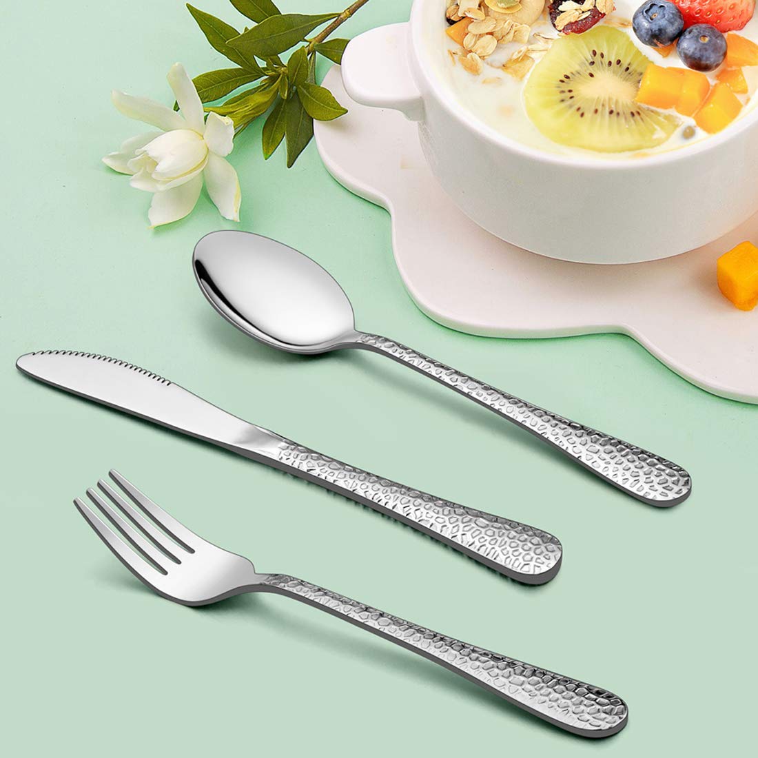 Foto 4 pulgar | Juego De Utensilios Para Niños Lianyu, Cubiertos De Acero Inoxidable De 9 Piezas - Venta Internacional.