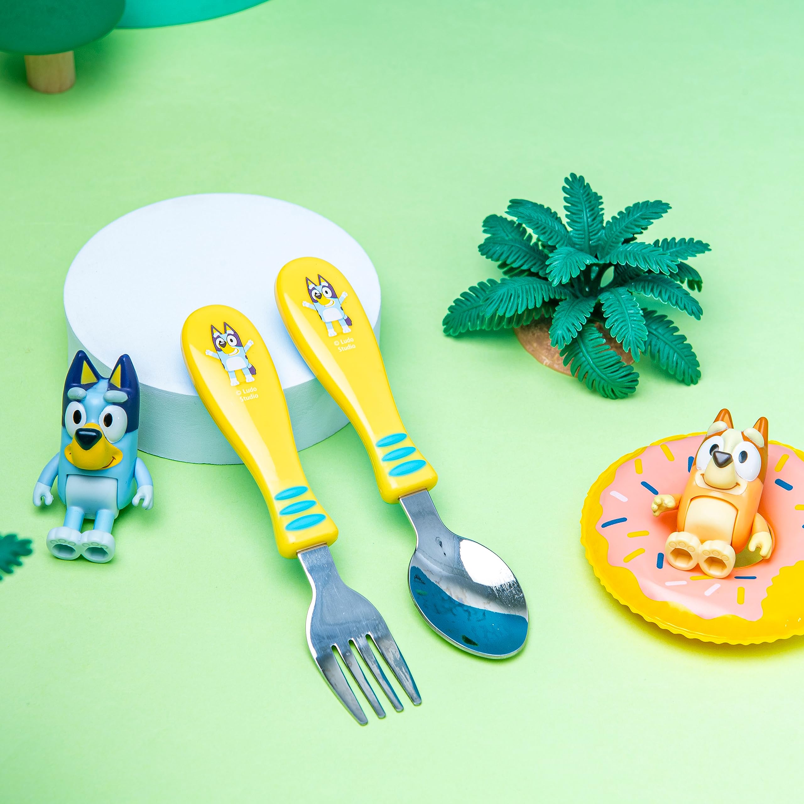 Foto 2 | Juego De Cubiertos Bluey Kid De Zak Designs, 2 Tenedores Y 2 Cucharas - Venta Internacional.