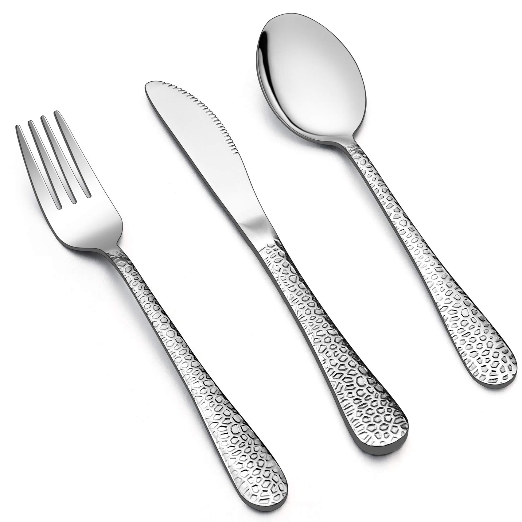 Foto 2 pulgar | Juego De Utensilios Para Niños Lianyu De Acero Inoxidable, 15 Piezas, Martillado - Venta Internacional.