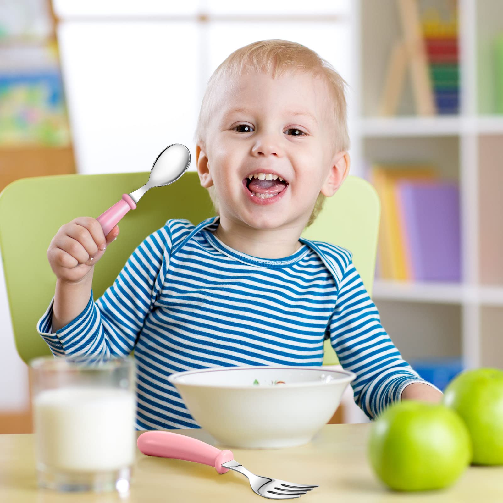 Foto 5 | Juego De Utensilios Para Niños Pequeños Honeydak, 24 Piezas, Acero Inoxidable - Venta Internacional.