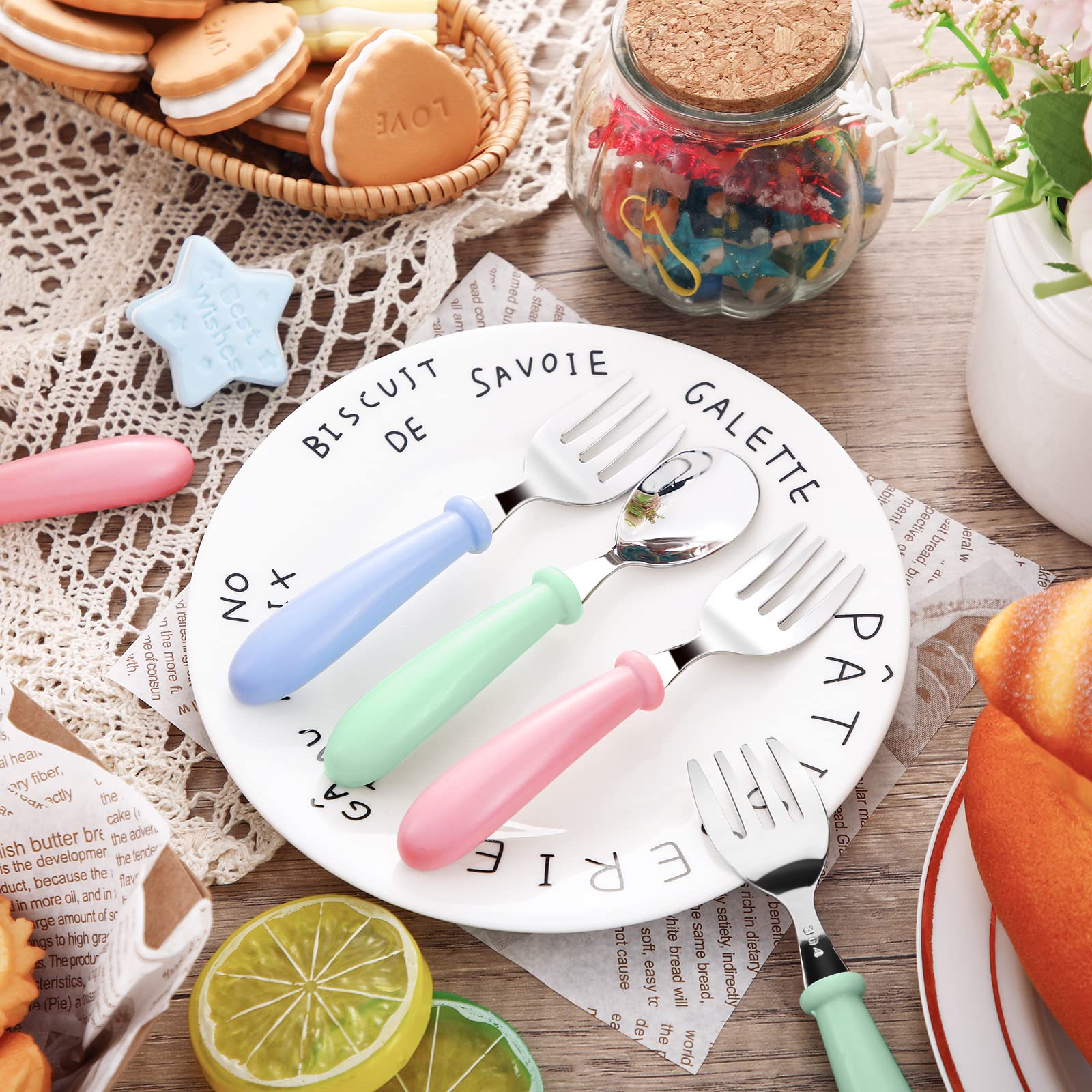 Foto 7 | Juego De Utensilios Para Niños Pequeños Honeydak, 24 Piezas, Acero Inoxidable - Venta Internacional.