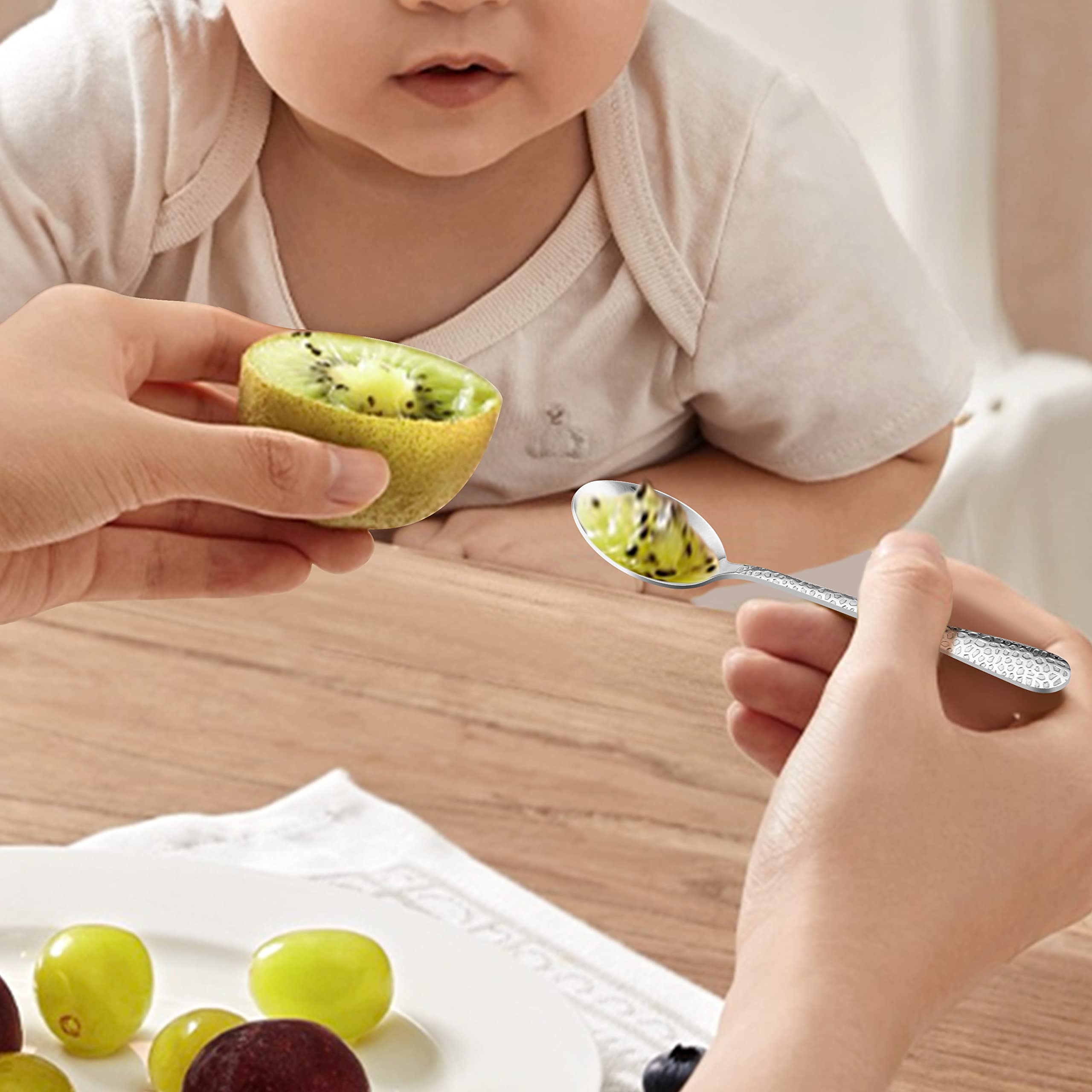 Foto 6 | Juego De Cucharas Infantiles Lianyu De Acero Inoxidable, 9 Piezas, Para Niños - Venta Internacional.
