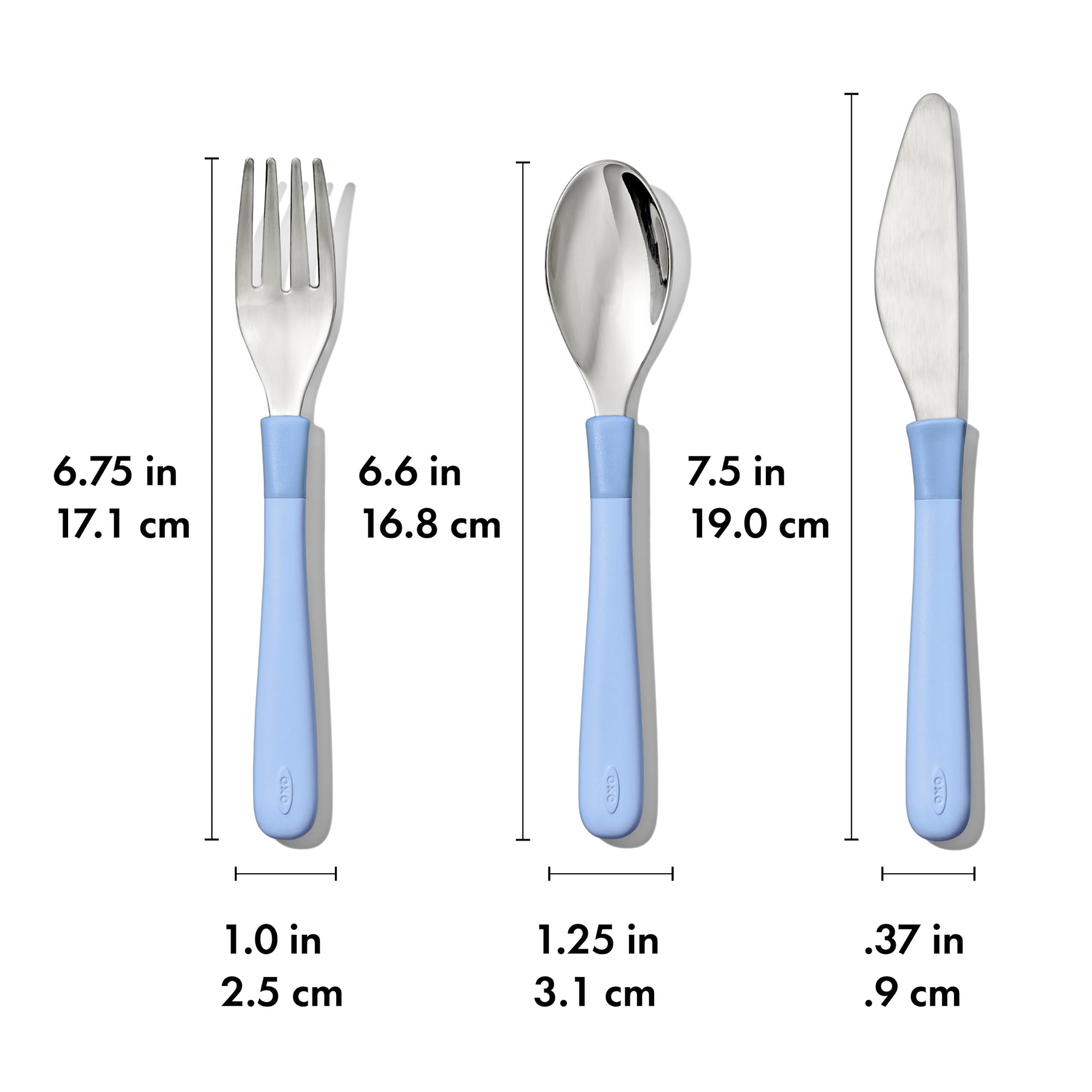 Foto 3 pulgar | Juego de Cubiertos Oxo Tot para Niños Grandes de Acero Inoxidable Dusk - Venta Internacional