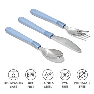 Foto 3 | Juego de Cubiertos Oxo Tot para Niños Grandes de Acero Inoxidable Dusk - Venta Internacional