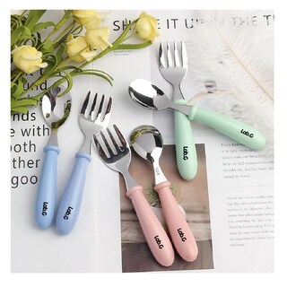 Foto 3 | Kit De Cubiertos Para Bebés Cuchara Tenedor Rosa, Verde Y Azul