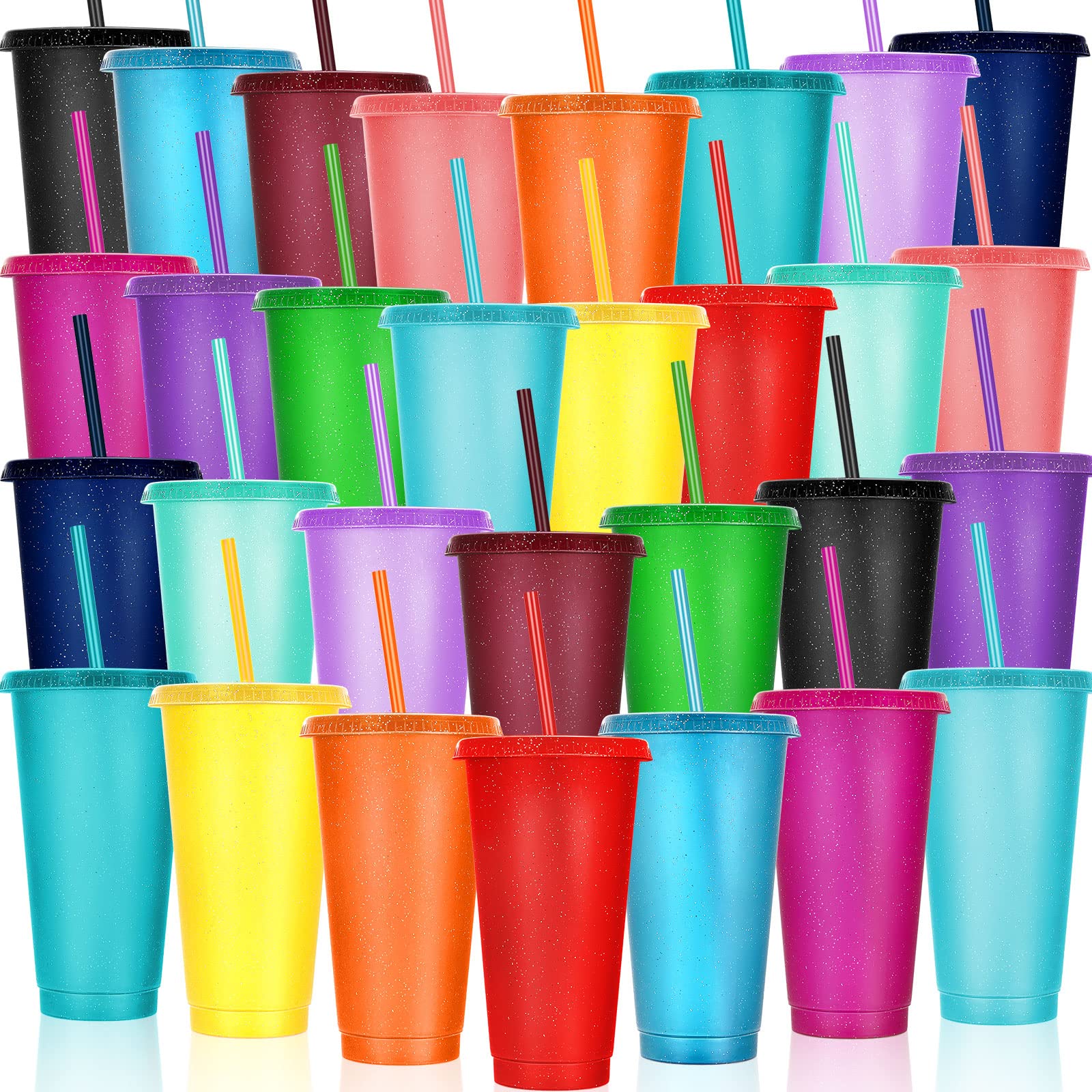 Foto 2 pulgar | Vaso Honeydak con Pajita y Tapa 700 ml 30 Piezas - Venta Internacional