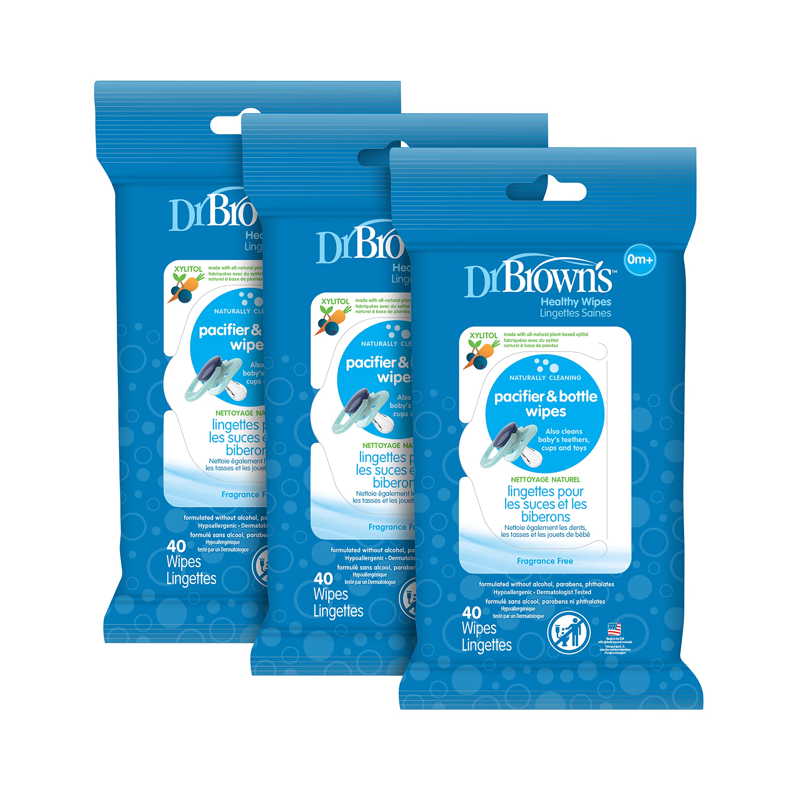 Foto 1 | Toallitas Dr. Brown's Para Biberones Y Chupetes Healthy, 40 Unidades, Paquete De 3 - Venta Internacional.