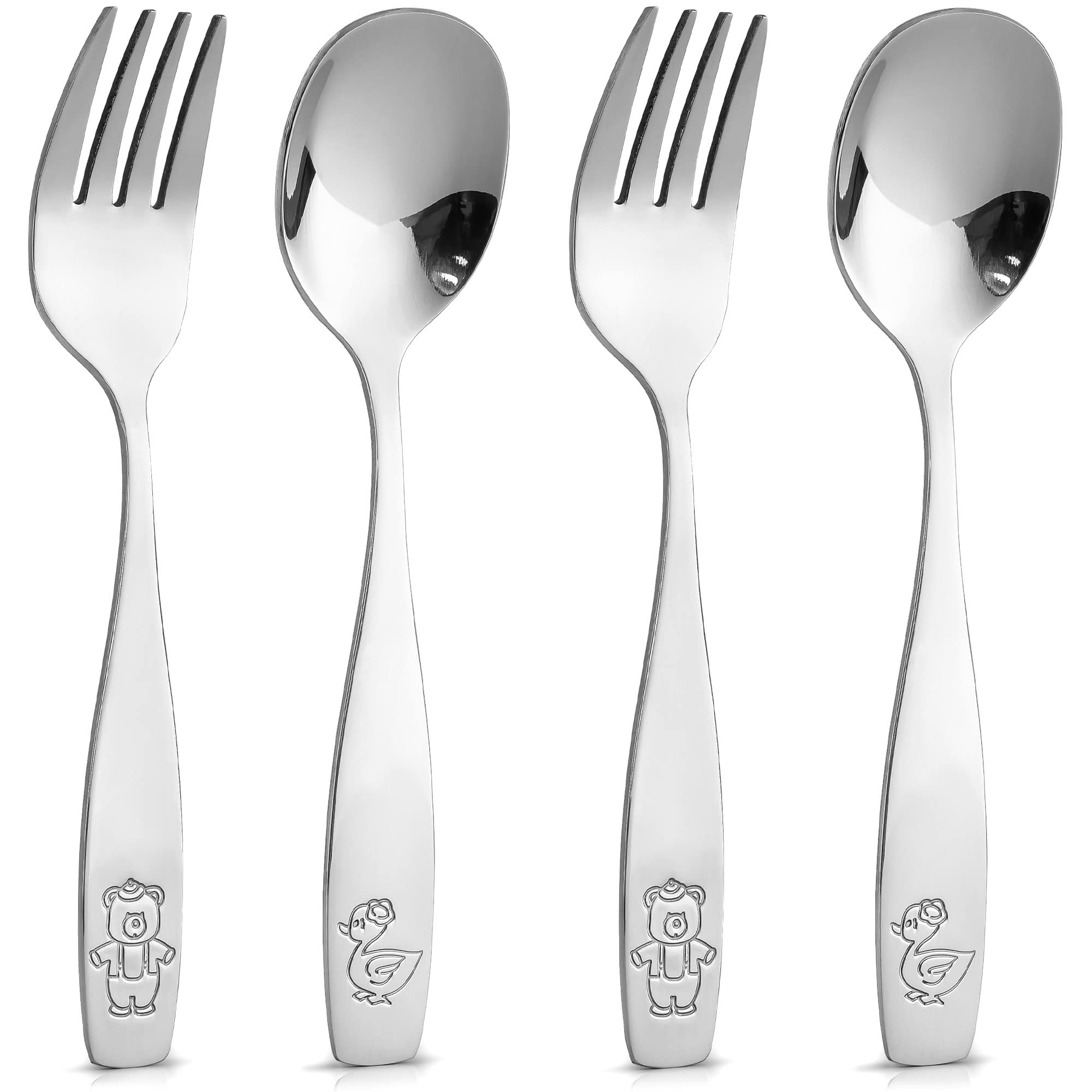 Juego De Cubiertos De Acero Inoxidable Zulay Kitchen Para Niños Pequeños, 4 Piezas - Venta Internacional.