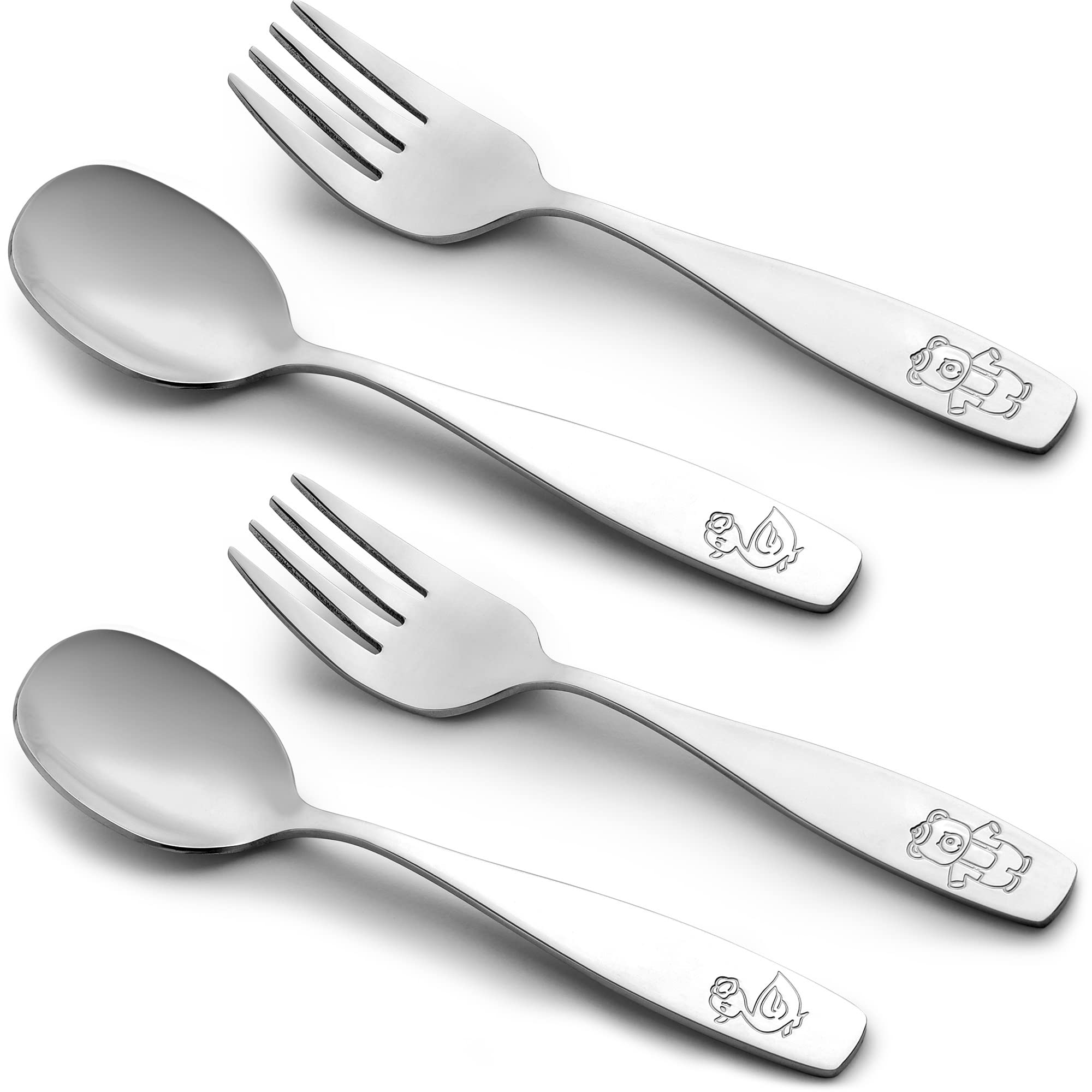 Foto 7 | Juego De Cubiertos De Acero Inoxidable Zulay Kitchen Para Niños Pequeños, 4 Piezas - Venta Internacional.