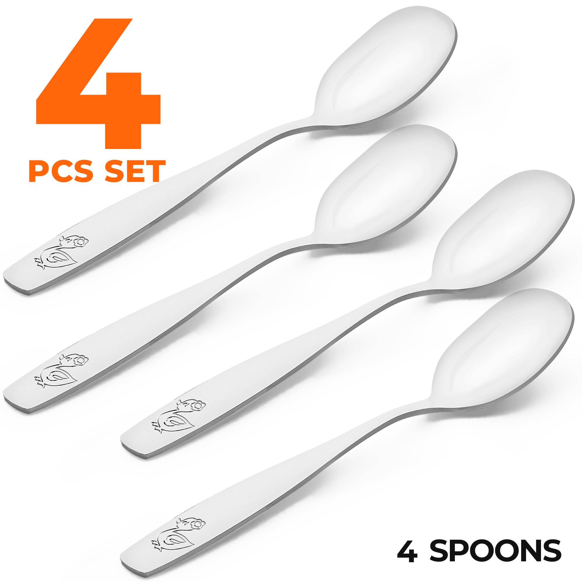 Foto 3 pulgar | Juego De Cubiertos Zulay Kitchen De 4 Piezas Para Niños Pequeños Con 4 Cucharas - Venta Internacional.
