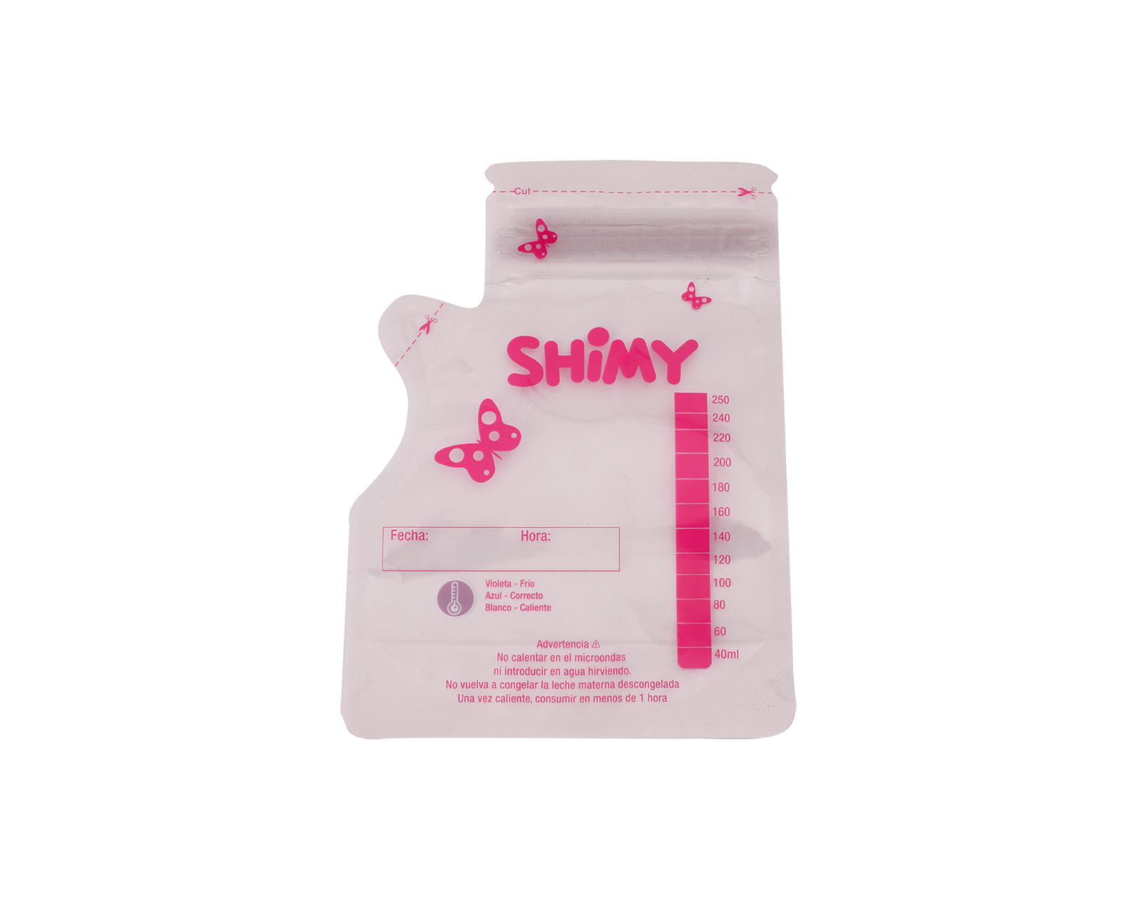 Foto 5 pulgar | Bolsas Para Leche Materna 100 Piezas Con Termómetro Estériles Shimy Transparentes 83264