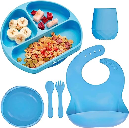 Set de Alimentación Bluelander de Silicon 6 Piezas color Azul $369