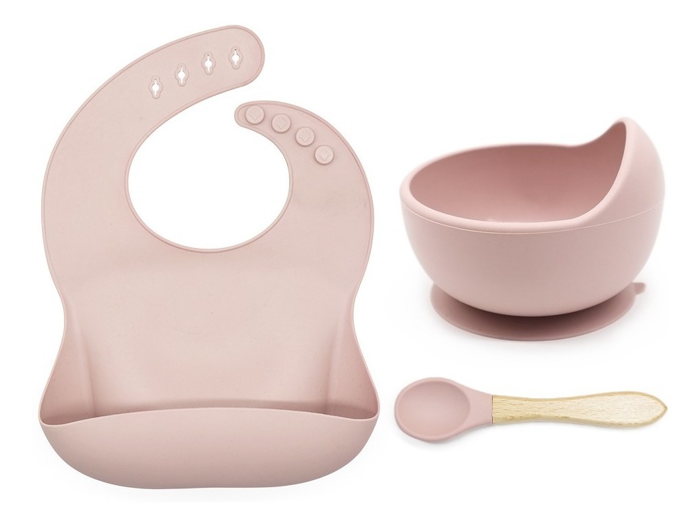 Set de Alimentación Funbu color Rosa 3 Piezas