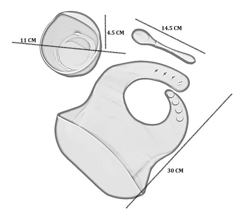 Foto 4 pulgar | Set de Silicón 1 Babero 1 Bowl Cuchara Funbu color Marrón para Niños