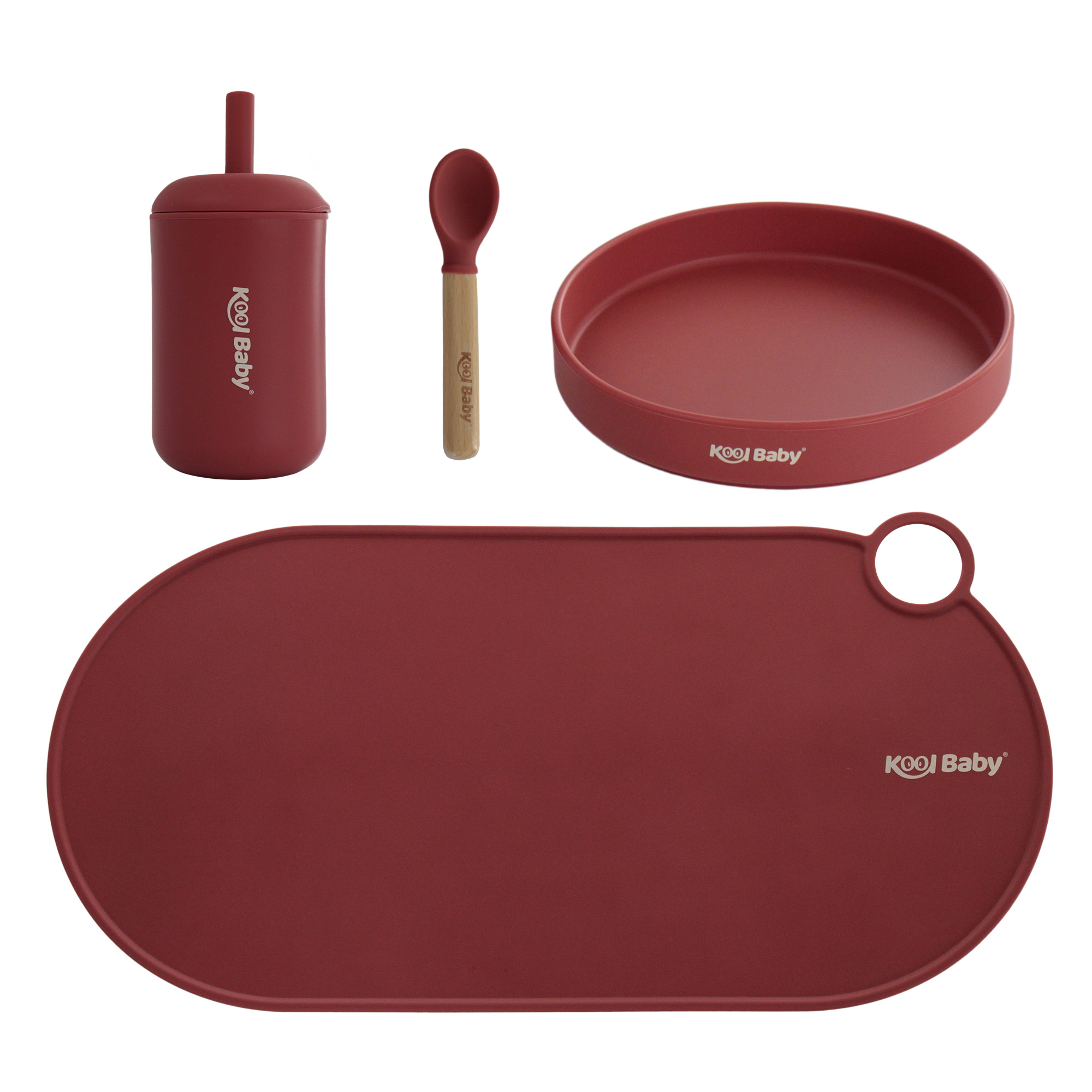 Set de Alimentación Kool Baby color Rojo