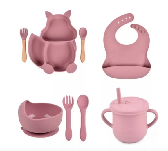 Set de Alimentación Wünd Rosa para Bebé