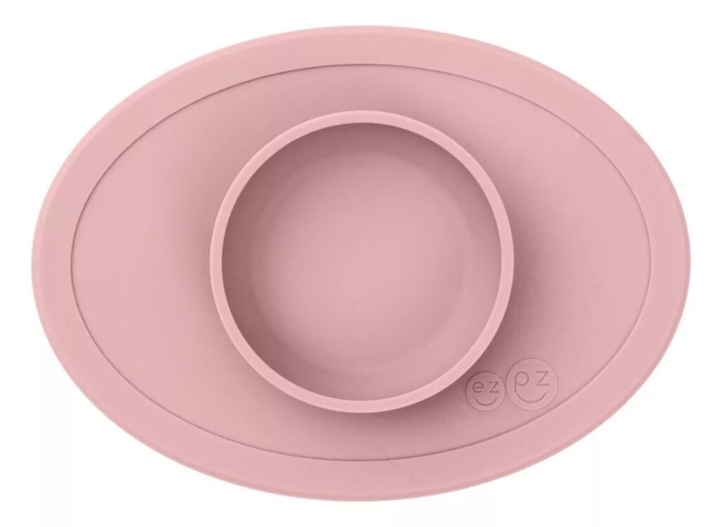 Plato Para Bebé Autoadherible De Silicón Ezpz Tiny Bowl Rosa Nordico 