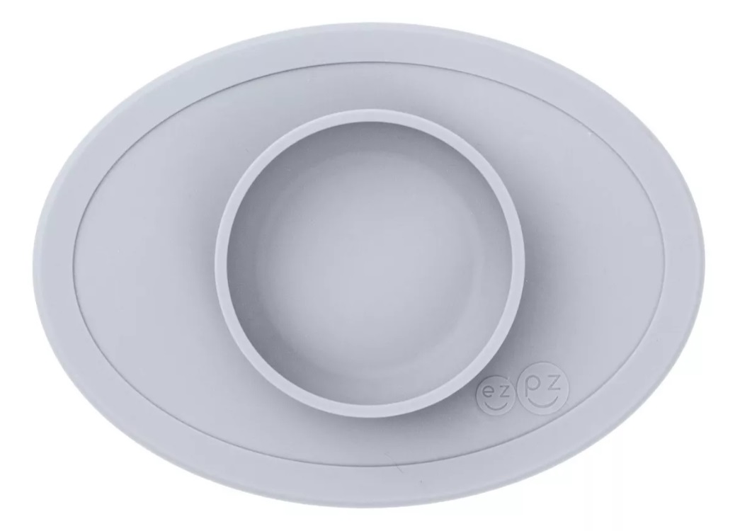 Plato Para Bebé Autoadherible De Silicón Ezpz Tiny Bowl Plata