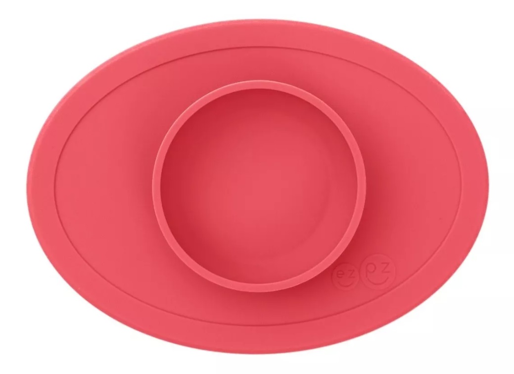 Plato Para Bebé Autoadherible De Silicón Ezpz Tiny Bowl Coral