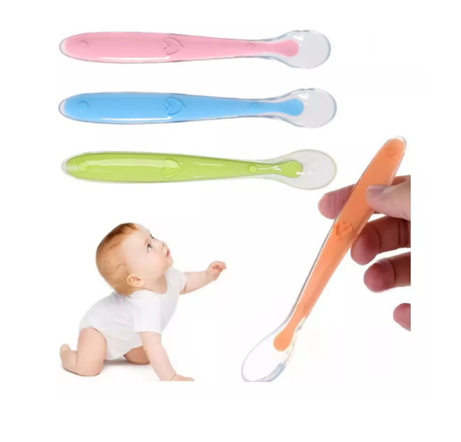 Foto 2 pulgar | Juego Silicona De Cucharas Para Bebes De 1 A 3 Años 4 Color Multiple Wünd