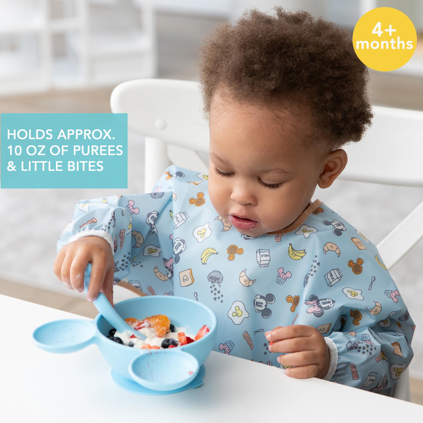 Foto 2 | Set de Alimentación Bumkins Disney Baby Bowl con Ventosa y Cuchara Mickey -  Venta Internacional