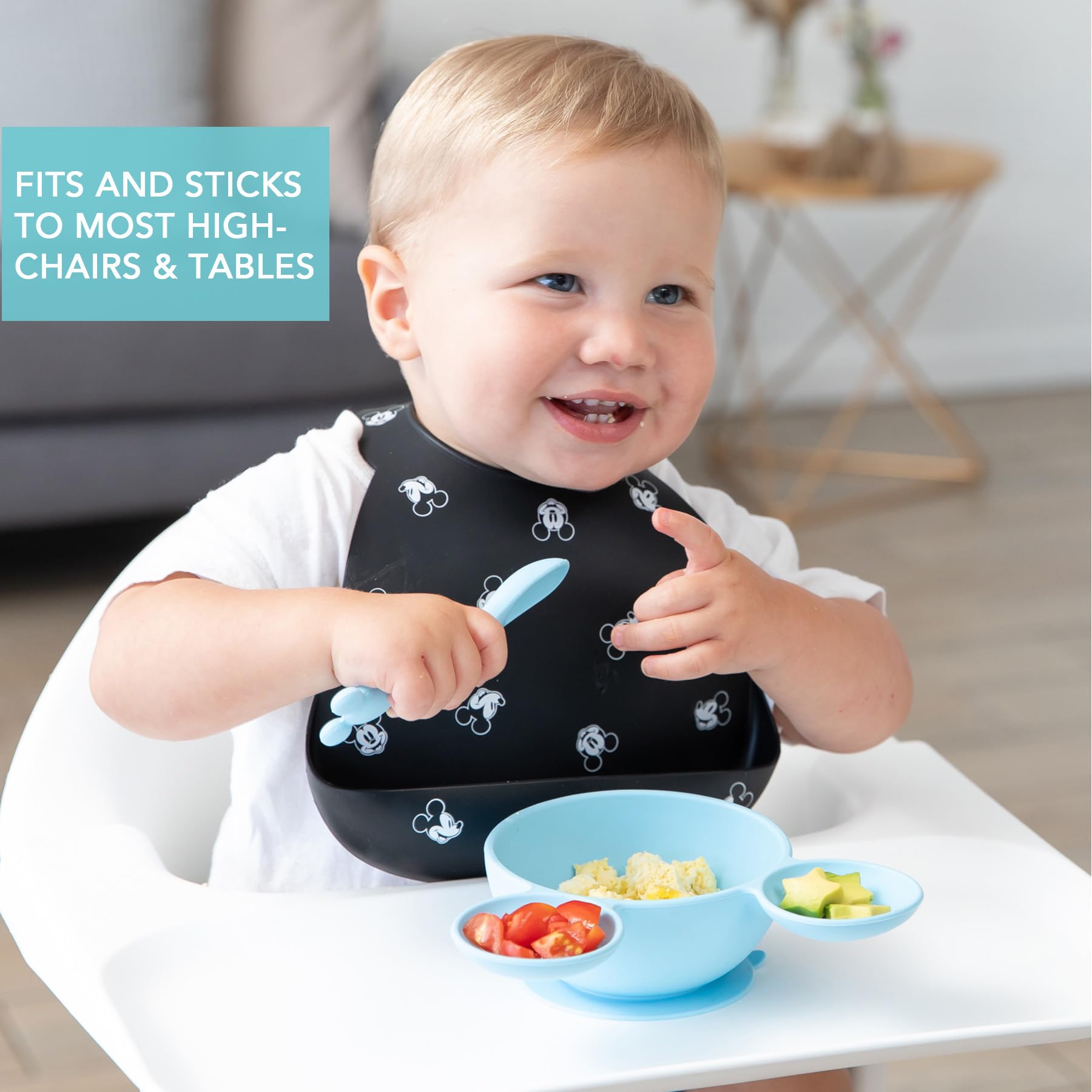 Foto 4 pulgar | Set de Alimentación Bumkins Disney Baby Bowl con Ventosa y Cuchara Mickey -  Venta Internacional