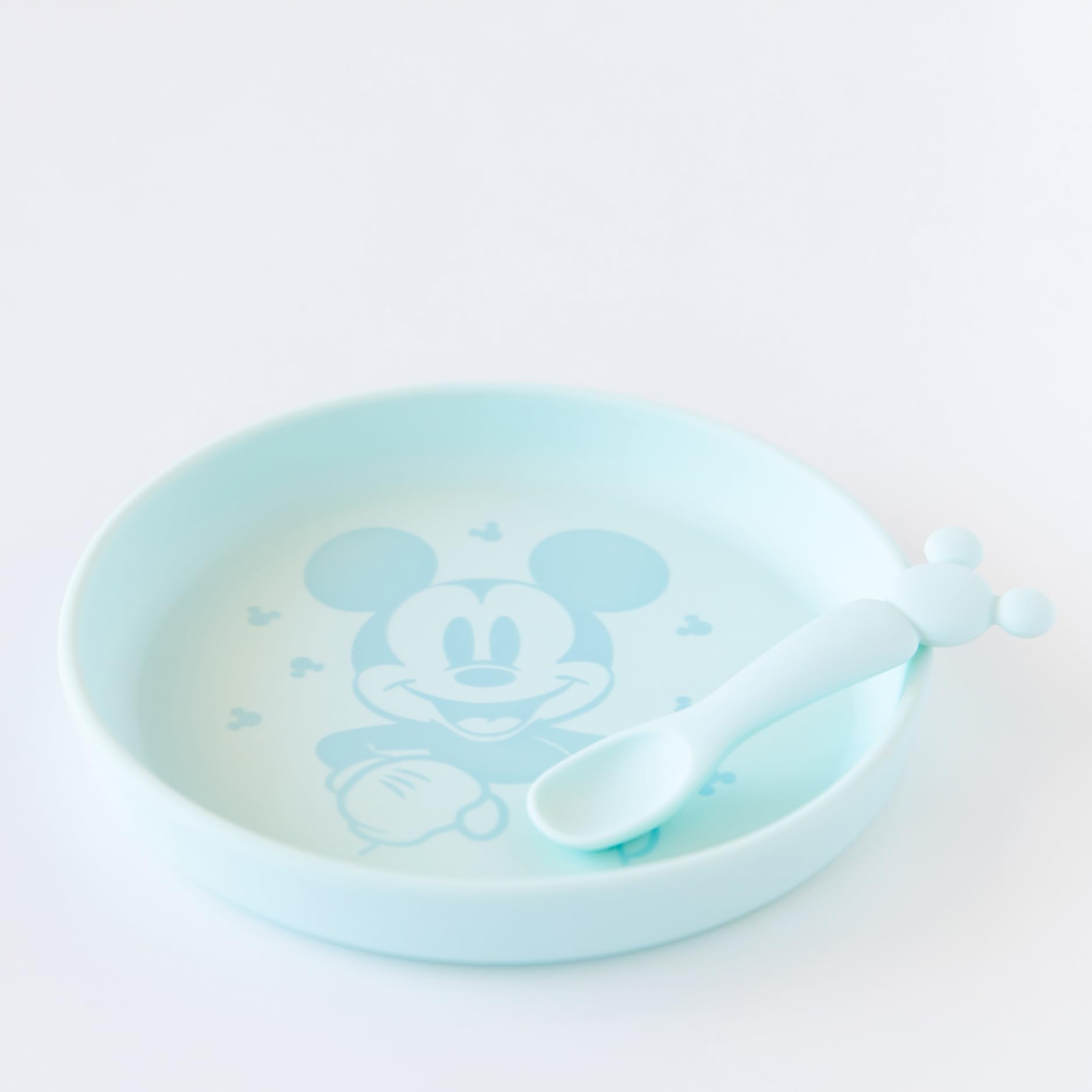 Foto 3 pulgar | Juego de Platos y Cucharas Bumkins Disney Baby Mickey Mouse de Silicona - Venta Internacional