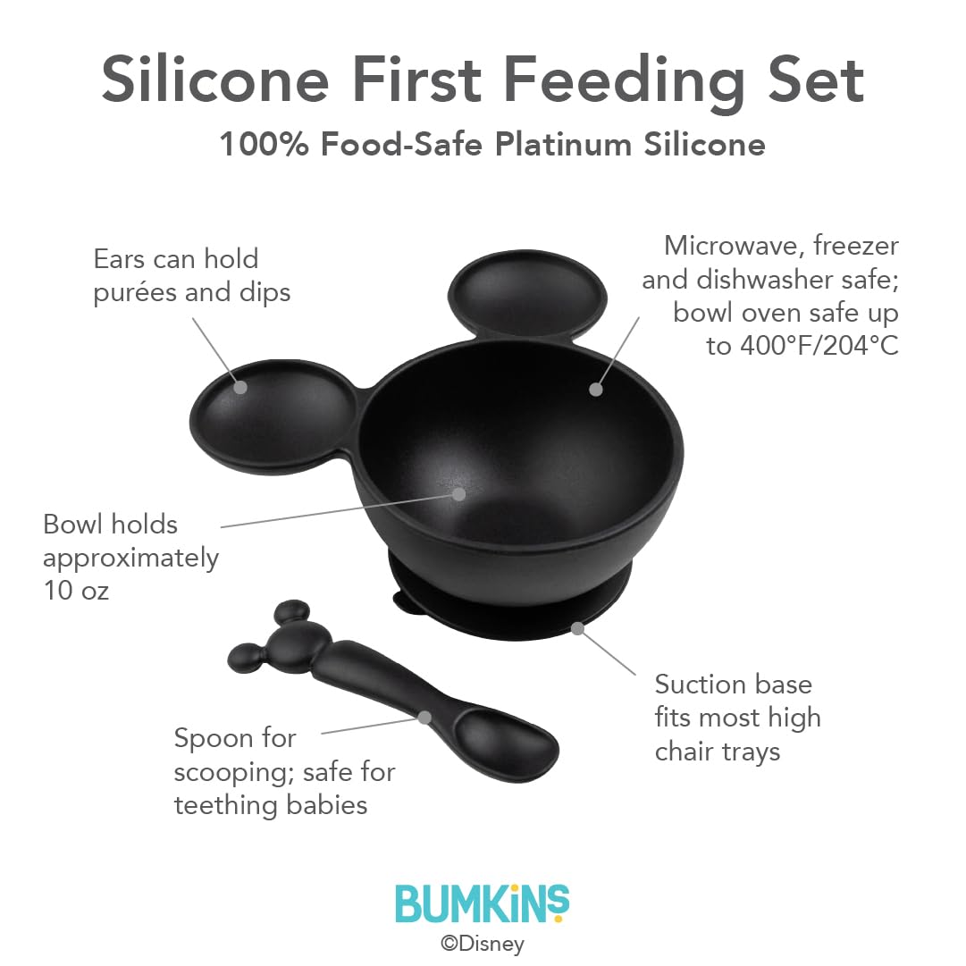 Foto 5 | Set de Alimentación Bumkins  Plato y Cuchara de Mickey- Venta Internacional