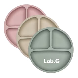 Foto 1 | Juego De 3 Platos De Silicona Para Niños Con Ventosa U Chef Color Beige/verde/rosa