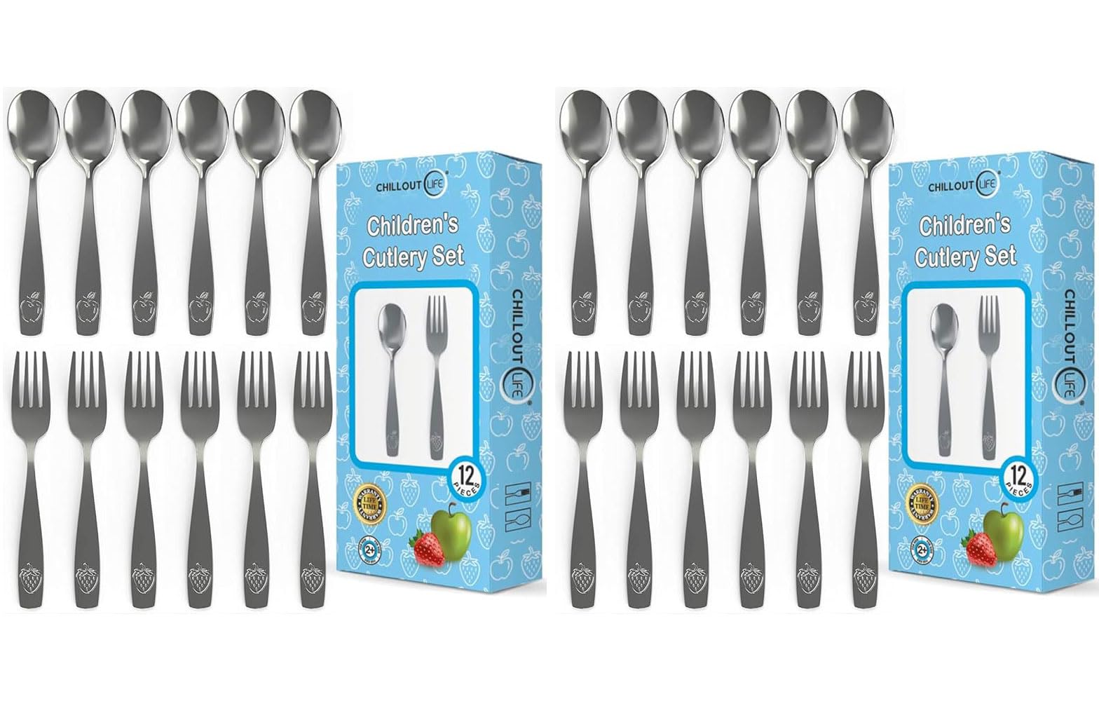 Foto 3 pulgar | Juego De Utensilios Para Niños Chillout Life De Acero Inoxidable, 24 Piezas - Venta Internacional.