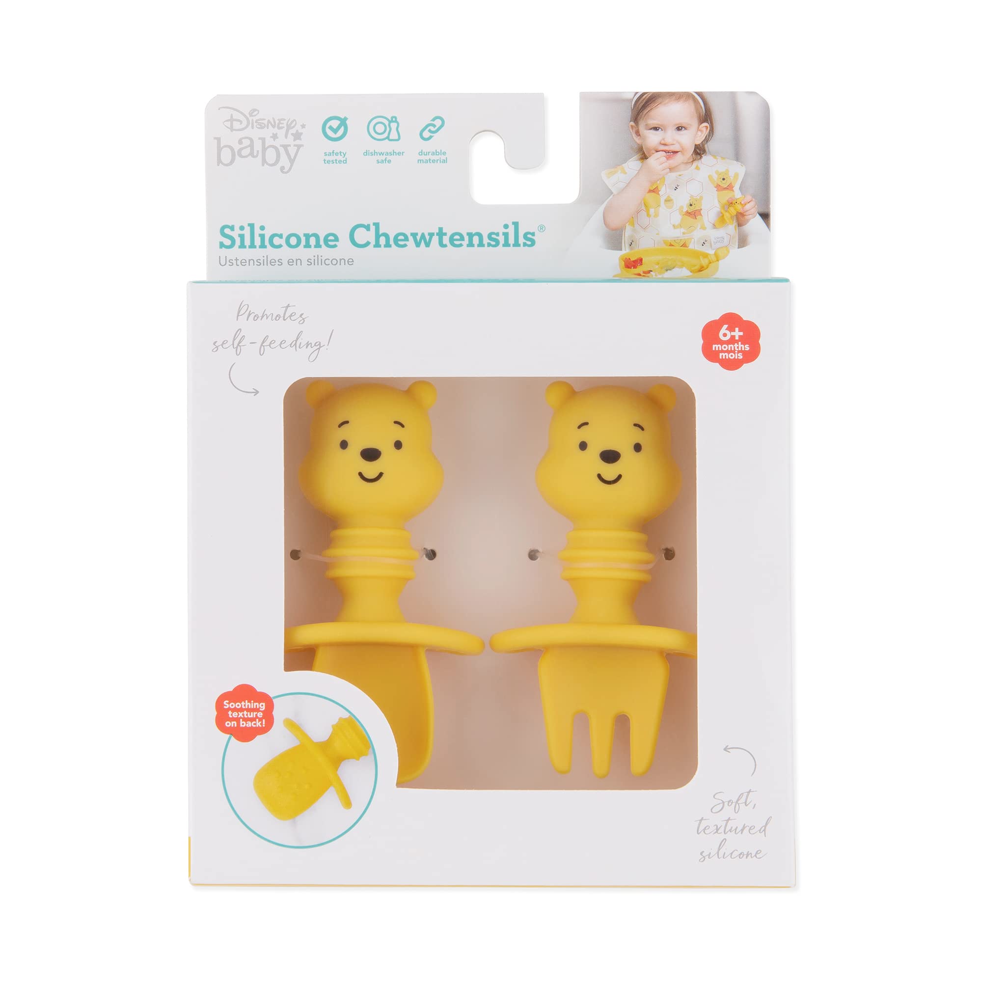 Foto 7 | Juego De Utensilios De Cocina Bumkins Disney Baby Chewensils Spoon 6 M+ Winnie - Venta Internacional.