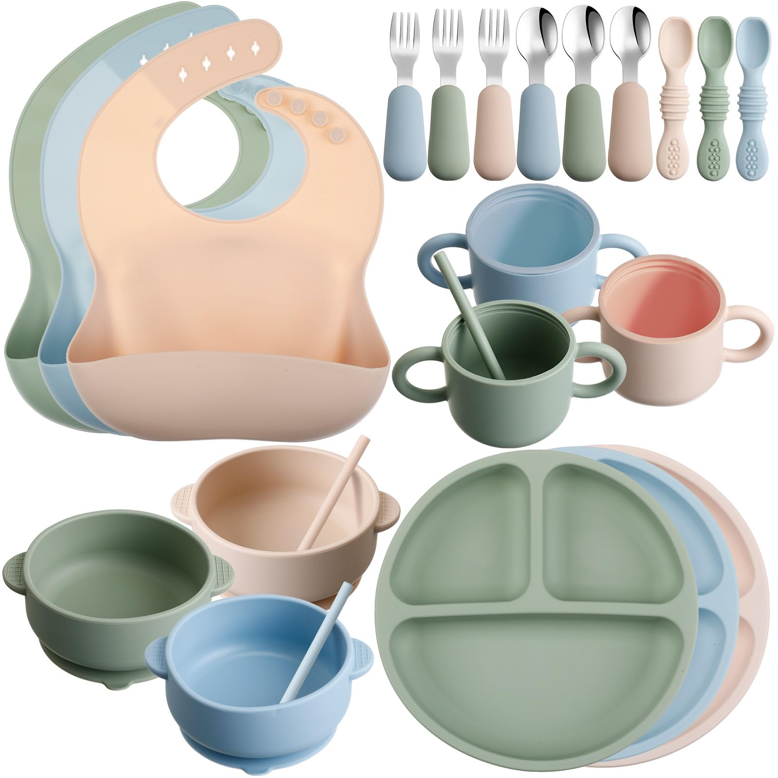 Foto 1 | Set de Alimentación para Bebés Yinder Silicone 24 Piezas - Venta Internacional