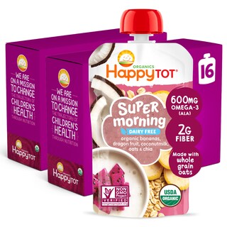 Foto 1 | Bolsitas De Comida Para Bebés Happytot Stage 4 Super Morning 120 Ml X 16 - Venta Internacional.