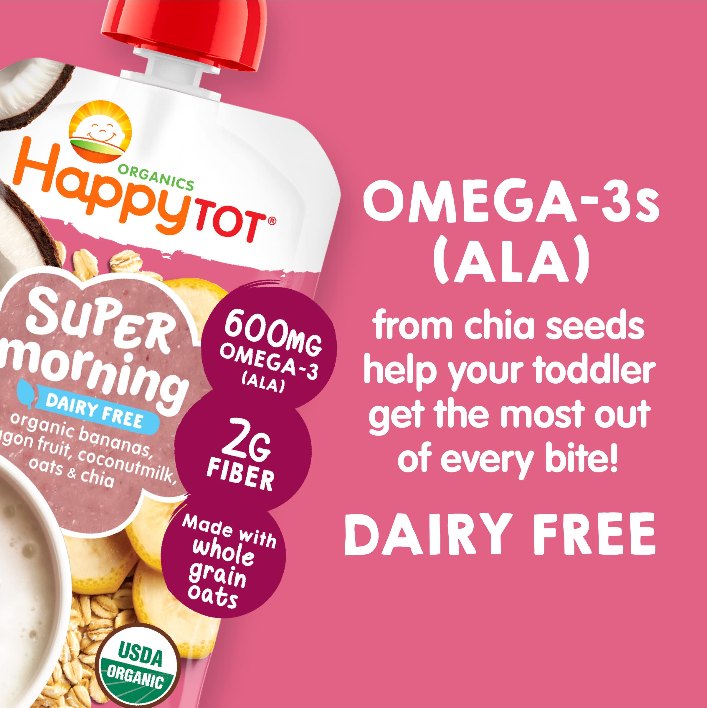 Foto 5 pulgar | Bolsitas De Comida Para Bebés Happytot Stage 4 Super Morning 120 Ml X 16 - Venta Internacional.
