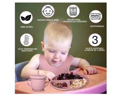 Foto 2 | Juego Xtellar De Alimentación De Silicona Antideslizante Para Bebés