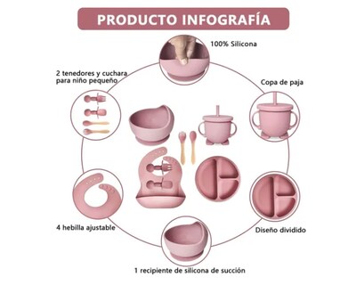Foto 3 | Juego Xtellar De Alimentación De Silicona Antideslizante Para Bebés
