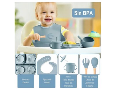 Foto 3 | Juego Xtellar De Alimentación De Silicona Antideslizante Para Bebés