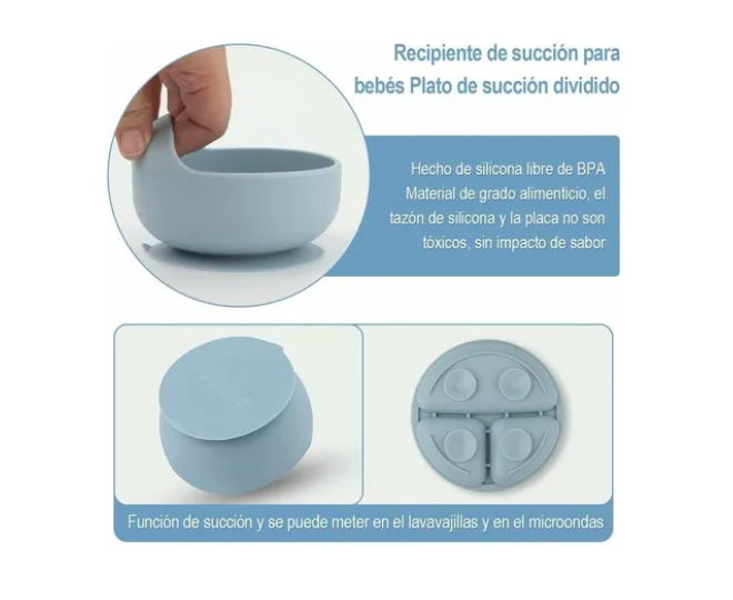 Foto 5 pulgar | Juego Xtellar De Alimentación De Silicona Antideslizante Para Bebés