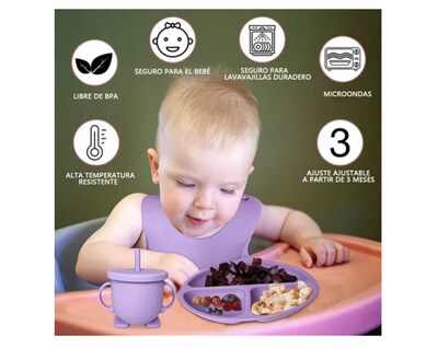 Foto 2 | Juego Xtellar De Alimentación De Silicona Antideslizante Para Bebés