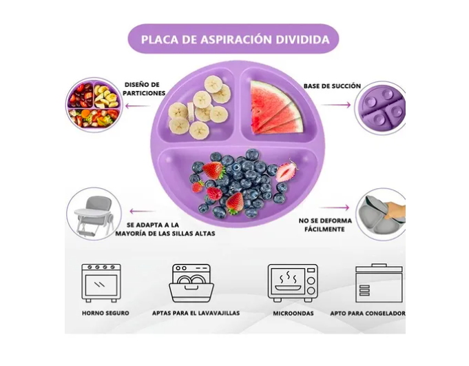 Foto 5 pulgar | Juego Xtellar De Alimentación De Silicona Antideslizante Para Bebés