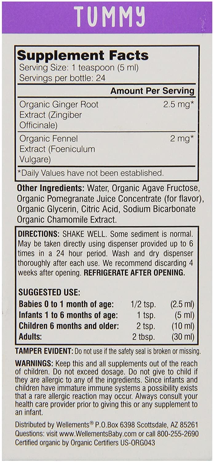 Foto 6 pulgar | Juego De 3 Botellas Orgánicas Gripe Water Wellements De 120 Ml - Venta Internacional.