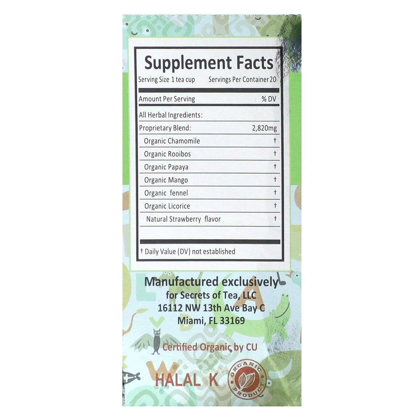 Foto 3 pulgar | Té Mágico Orgánico Para Bebés Secretos Del Té Mágico Para Niños - Venta Internacional.