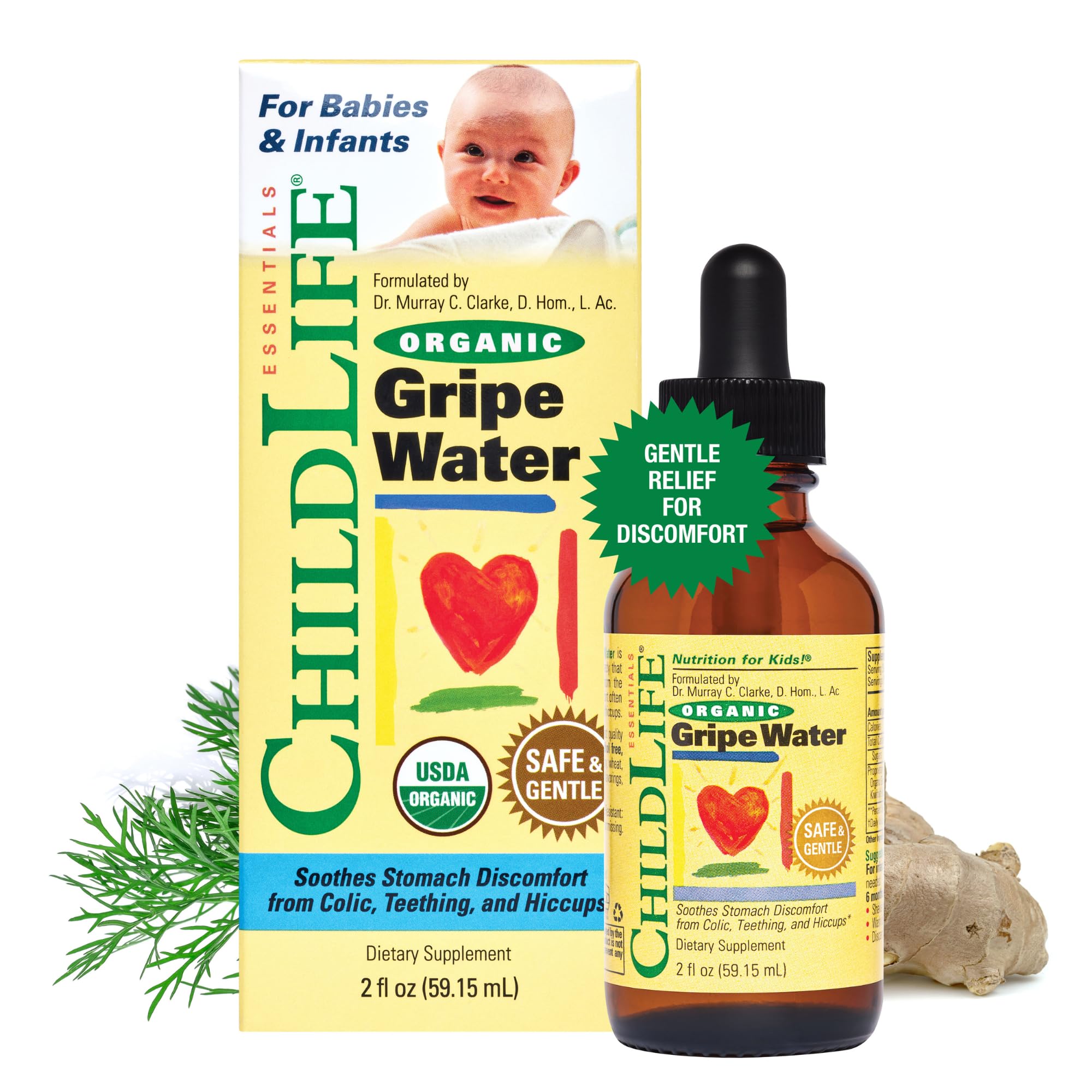 Foto 2 pulgar | Gripe Water Childlife Essentials Organic 59.15 ml - Venta Internacional