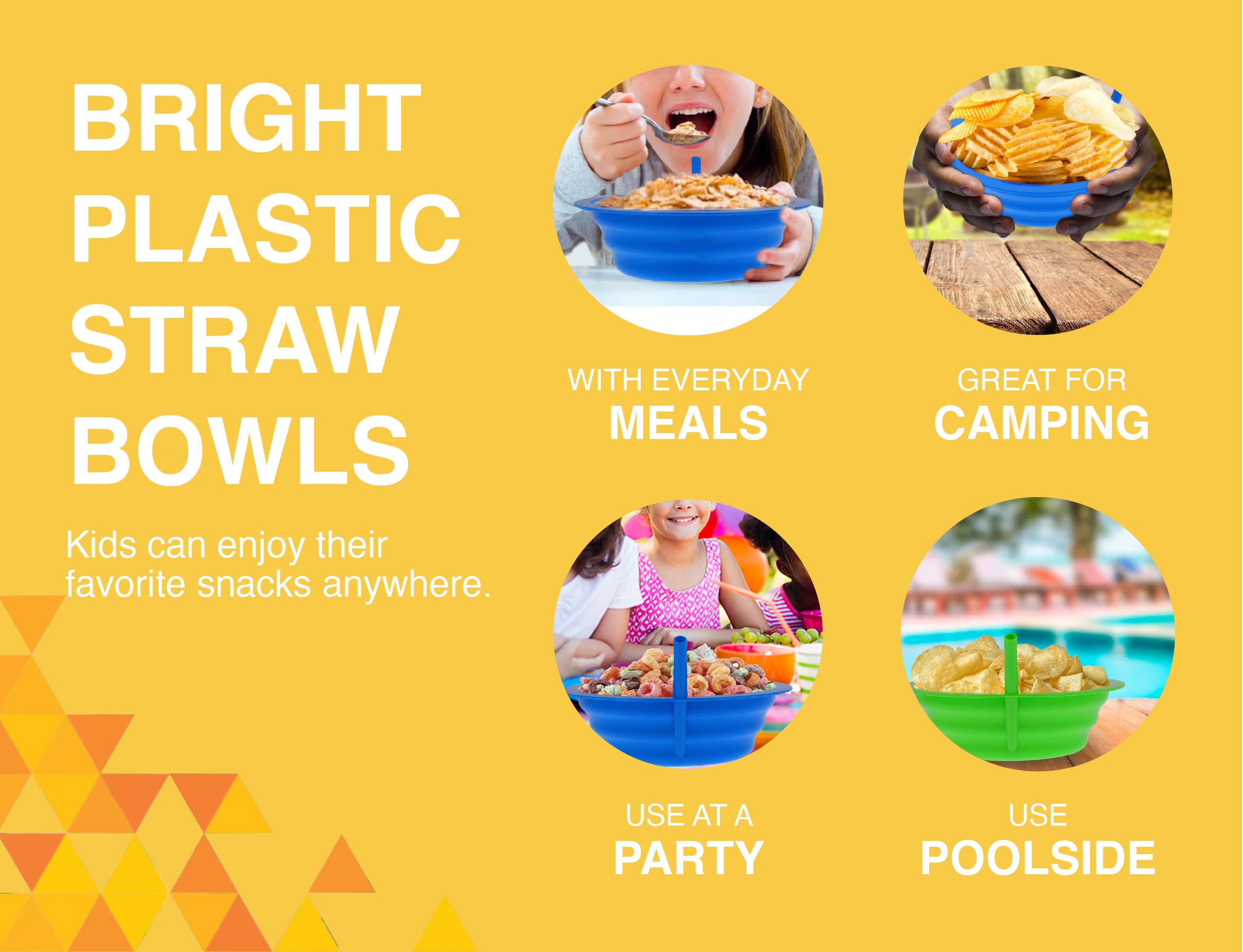 Foto 7 pulgar | Juego De Cuencos Con Pajita Arrow Home Products Sip-a-bowl  650 Ml  Paquete De 4 Unidades Para Niños - Venta Interna
